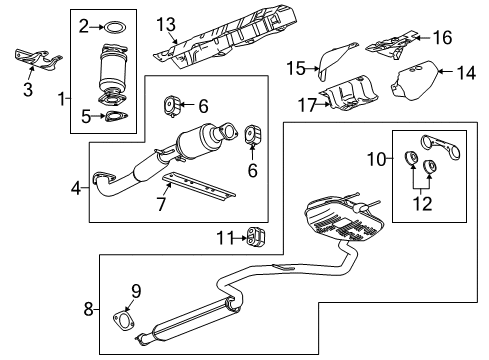 2014 Buick LaCrosse Exhaust Components Diagram 1 - Thumbnail