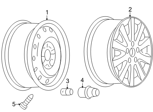 2005 Buick Terraza Wheels Diagram