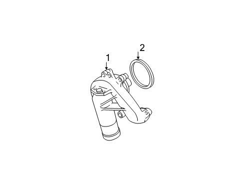 2001 Chevy Silverado 2500 HD Cooling System, Radiator, Water Pump, Cooling Fan Diagram 2 - Thumbnail