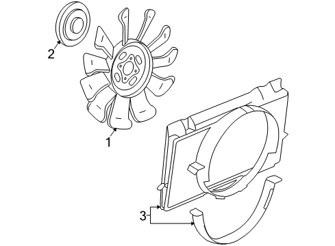 2003 Hummer H2 Cooling System, Radiator, Water Pump, Cooling Fan Diagram 2 - Thumbnail