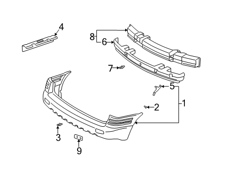 1998 Pontiac Trans Sport Rear Bumper Diagram