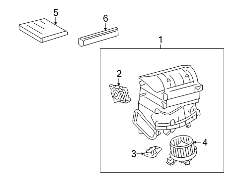 2009 Pontiac Vibe Blower Motor & Fan Diagram