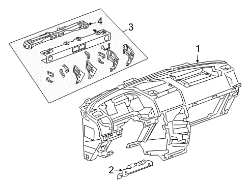 2007 Saturn Relay Cluster & Switches, Instrument Panel Diagram 1 - Thumbnail