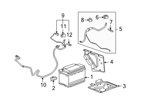 2010 GMC Sierra 1500 Hybrid Components, Battery, Cooling System Diagram 2 - Thumbnail