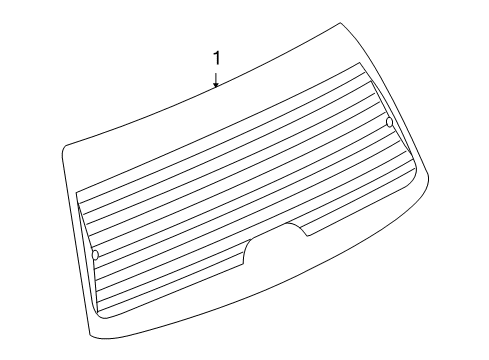 2006 Pontiac Torrent Window Assembly, Rear Diagram for 15222744