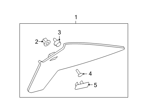 2007 Buick Lucerne Panel Assembly, Quarter Upper Trim *Light Cashmere Diagram for 15893926