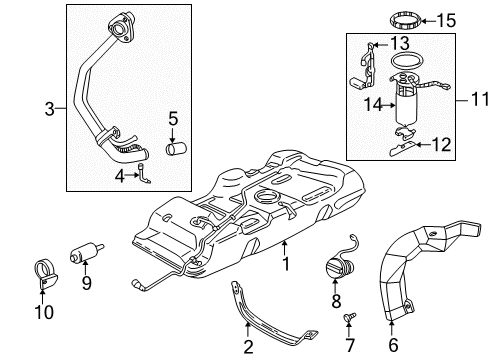 2000 Pontiac Montana Fuel System Components, Fuel Delivery Diagram