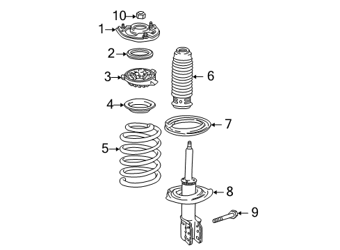 2002 Buick LeSabre Struts & Components - Front Diagram