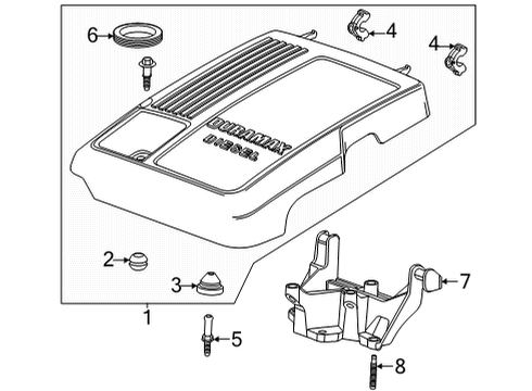 2023 GMC Yukon Engine Appearance Cover Diagram