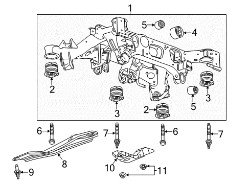 2017 Cadillac CTS Suspension Mounting - Rear Diagram