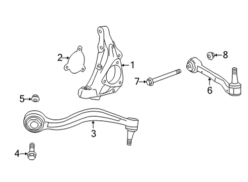 2022 Cadillac CT5 Front Suspension, Control Arm Diagram 2 - Thumbnail