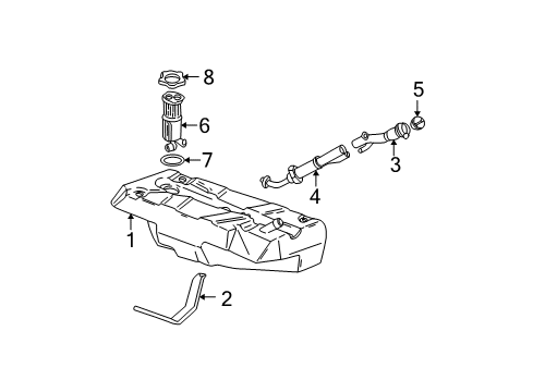 1999 Buick Park Avenue Fuel Tank Meter/Pump SENSOR KIT Diagram for 25335941