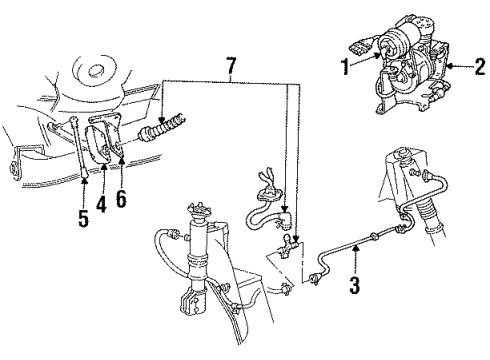 1993 Buick LeSabre Bracket Kit, Compressor Diagram for 22038941