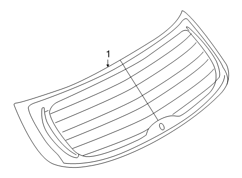 2008 Saturn Astra Lift Gate - Glass & Hardware Diagram