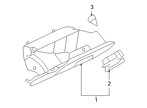 2008 Chevy Impala Compartment Assembly, Instrument Panel *Neutral L Diagram for 20924444