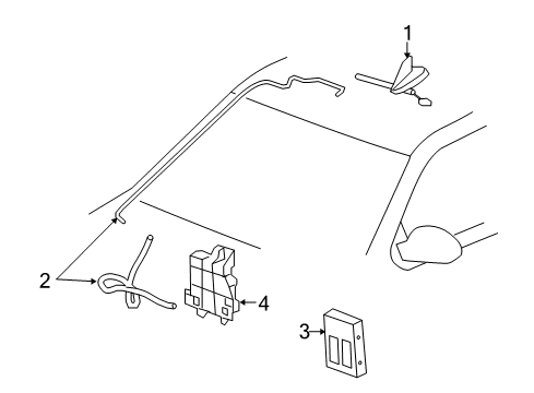 2011 Cadillac Escalade Antenna & Radio Diagram 2 - Thumbnail