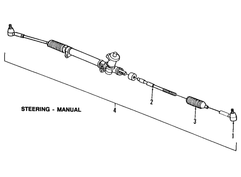 1997 Saturn SW1 P/S Pump & Hoses, Steering Gear & Linkage Diagram 3 - Thumbnail