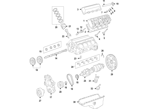 1997 GMC Savana 2500 Engine Parts & Mounts, Timing, Lubrication System Diagram 2 - Thumbnail