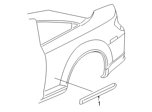 2007 Chevy Cobalt Exterior Trim - Quarter Panel Diagram