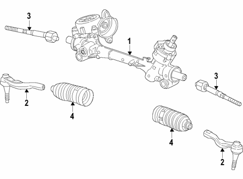 2018 GMC Terrain Steering Column & Wheel, Steering Gear & Linkage Diagram 4 - Thumbnail