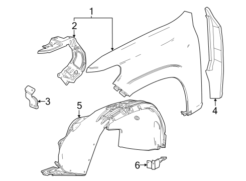 2023 Chevy Colorado PROTECTOR ASM-F/FDR PAINT Diagram for 84777545