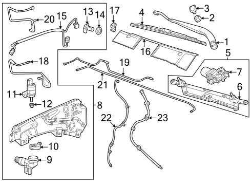 2023 Chevy Colorado Pump Assembly, Wswa & R/Wdo Diagram for 84801575