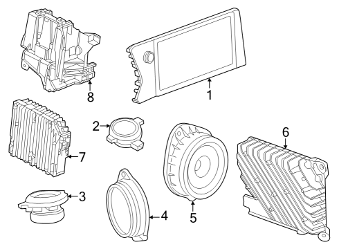 2023 GMC Canyon MODULE ASM,RDO & INFOTAINMENT CONT ECCN=5A992 Diagram for 86571338