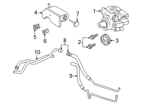 2002 Oldsmobile Alero P/S Pump & Hoses, Steering Gear & Linkage Diagram 4 - Thumbnail