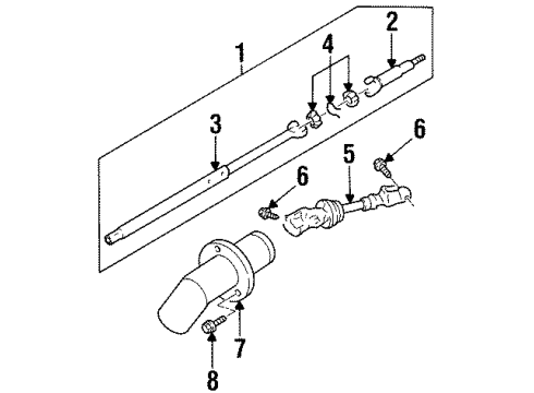 1998 Chevy Monte Carlo Steering Shaft & Internal Components Diagram 1 - Thumbnail