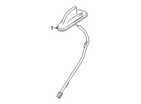 2021 GMC Sierra 3500 HD ANTENNA ASM-HIGH FREQ ECCN=5A991 Diagram for 85560825