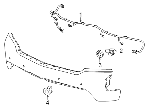 2021 Chevy Silverado 1500 Electrical Components - Front Bumper Diagram 1 - Thumbnail