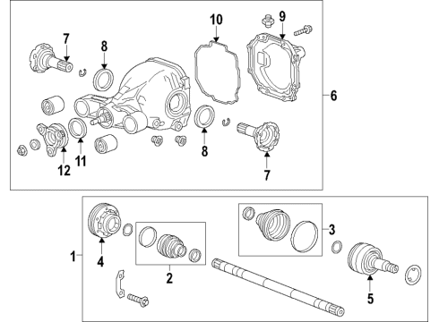 2016 Cadillac ATS Propeller Shaft Assembly Diagram for 23280385