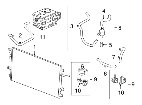 2012 GMC Sierra 1500 Inverter Cooling Components Diagram