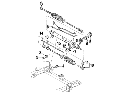 2001 Pontiac Grand Prix P/S Pump & Hoses, Steering Gear & Linkage Diagram 2 - Thumbnail