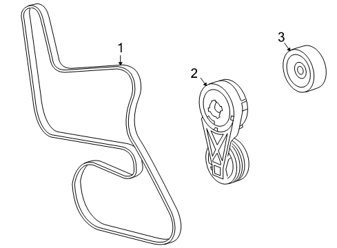 2007 Buick Terraza Belts & Pulleys, Maintenance Diagram