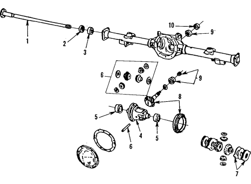 1990 Chevy Caprice Shaft,Rear Axle Diagram for 26014036