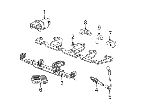 2007 Chevy Monte Carlo Powertrain Control Module Assembly Diagram for 19210736