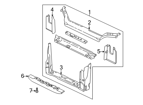 1998 Pontiac Trans Sport Radiator Support Diagram