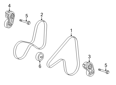 2008 Cadillac CTS Belts & Pulleys, Maintenance Diagram