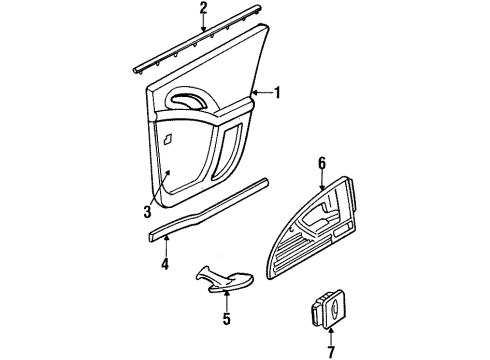 1995 Buick Skylark Molding, Windshield Side Upper Garnish *Black Diagram for 22580948