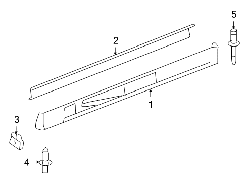 2002 Chevy Blazer Exterior Trim - Pillars, Rocker & Floor Diagram