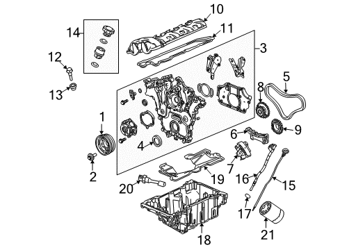 2005 Buick Rendezvous Engine Parts & Mounts, Timing, Lubrication System Diagram 2 - Thumbnail