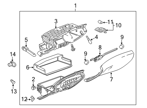 2011 Cadillac SRX Glove Box Diagram