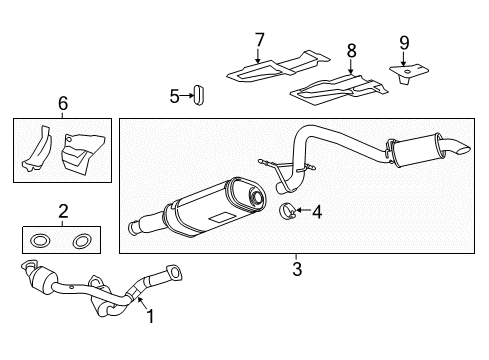 2013 GMC Yukon Exhaust Components Diagram 1 - Thumbnail