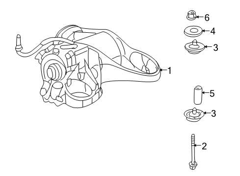 2006 Saturn Relay Axle & Differential - Rear Diagram