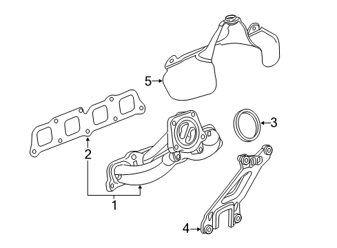 2014 Chevy Malibu Gasket,Exhaust Manifold Diagram for 12646199