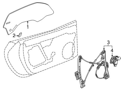 2014 Chevy Corvette Glass - Door Diagram