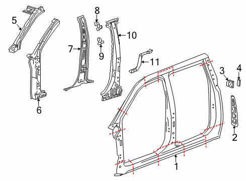 2016 GMC Yukon XL Uniside Diagram