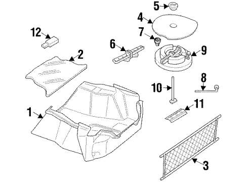 1998 Pontiac Grand Prix Interior Trim - Rear Body Diagram 2 - Thumbnail