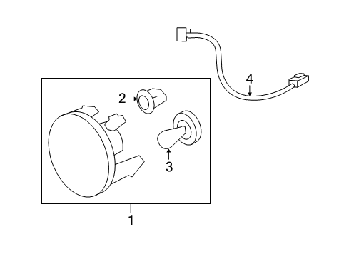 2013 Chevy Suburban 1500 Front Lamps - Fog Lamps Diagram 2 - Thumbnail